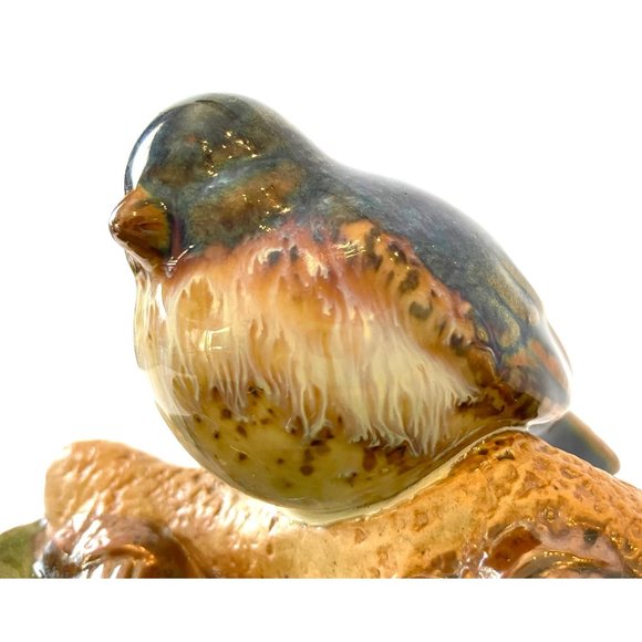 Ceramic Drip-Glazed Blue Bird Leaf Serving Dish, Candy Nut Tray Sculpture-ZQQQC - Picture 2 of 16